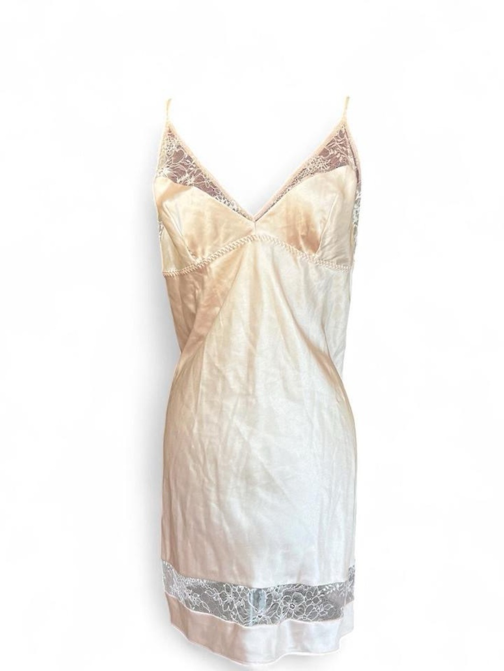 Victoria's Secret Pink Lace Satin Slip
